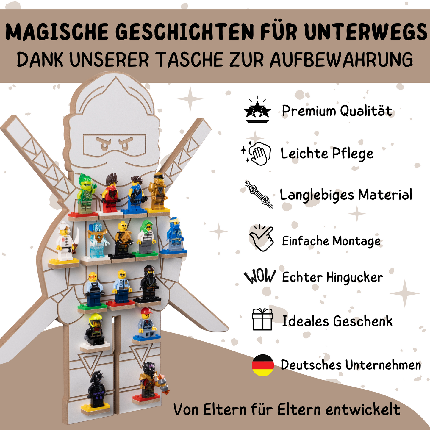 Wandregal für Lego Minifiguren