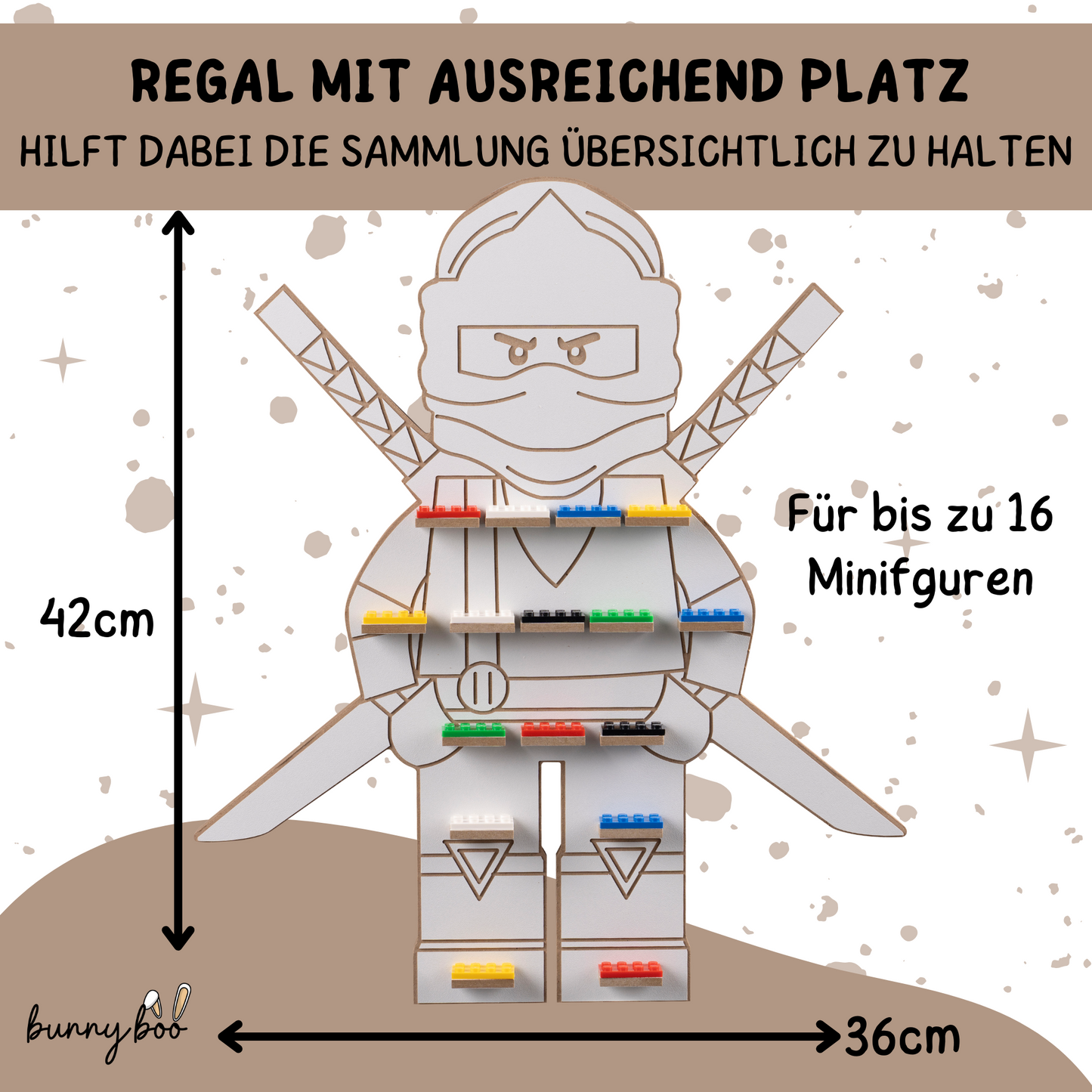Wandregal für Lego Minifiguren