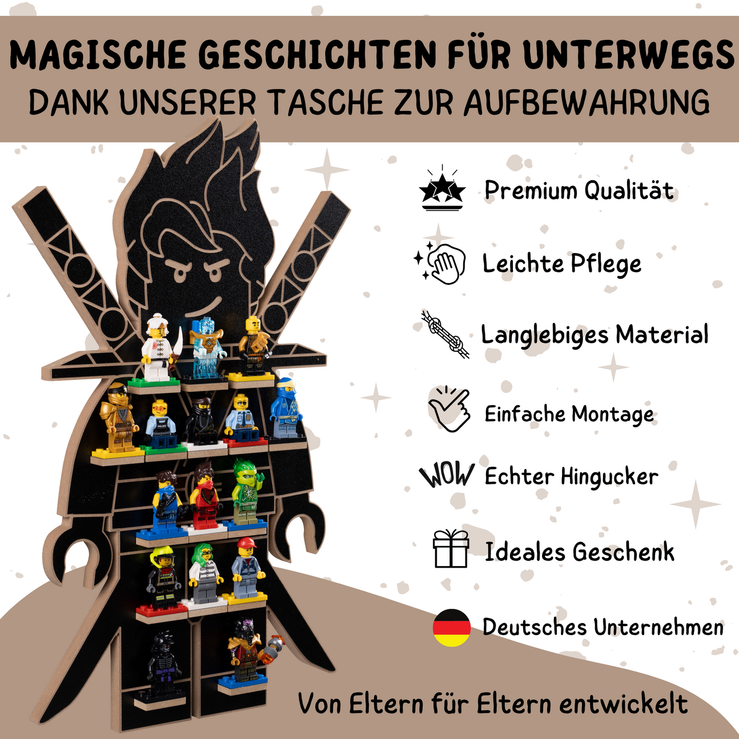 Wandregal für Lego Minifiguren