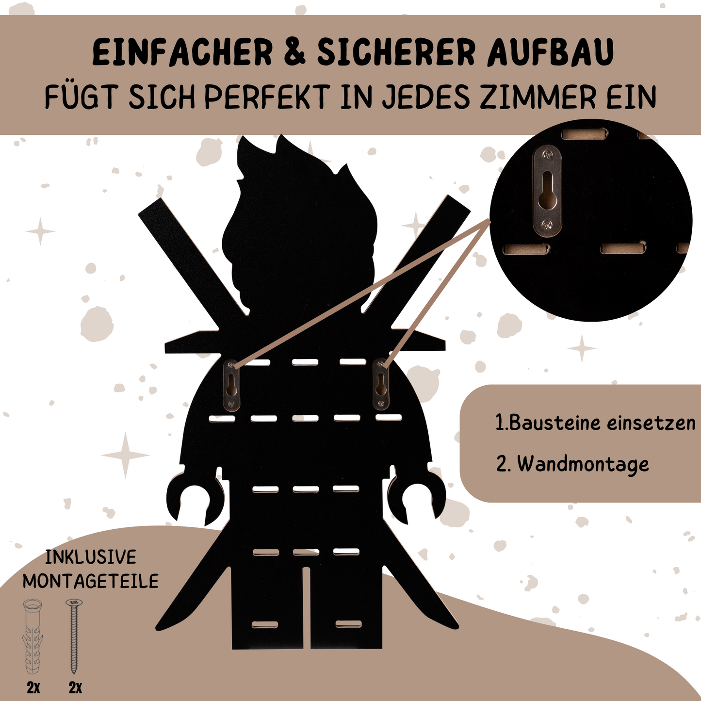 Wandregal für Lego Minifiguren