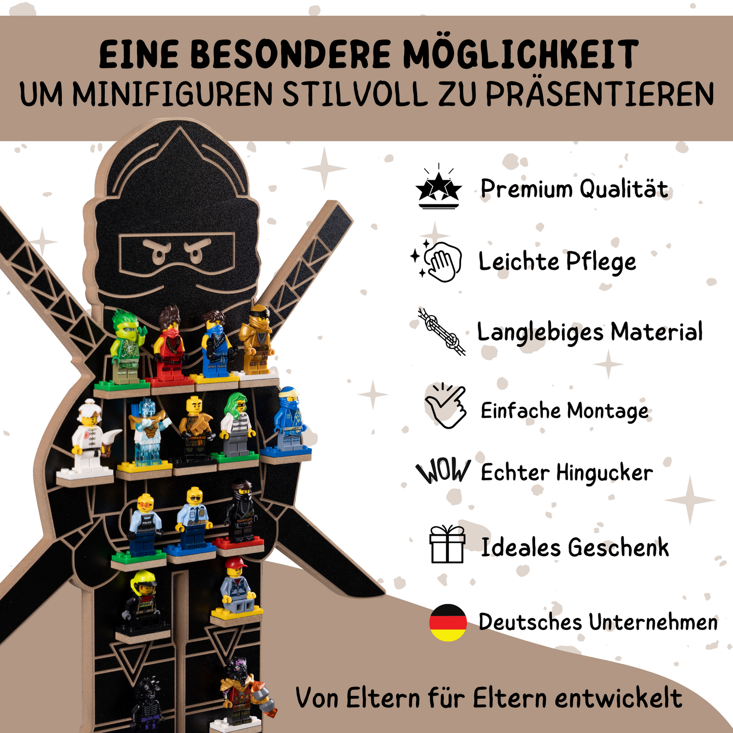 Wandregal für Lego Minifiguren
