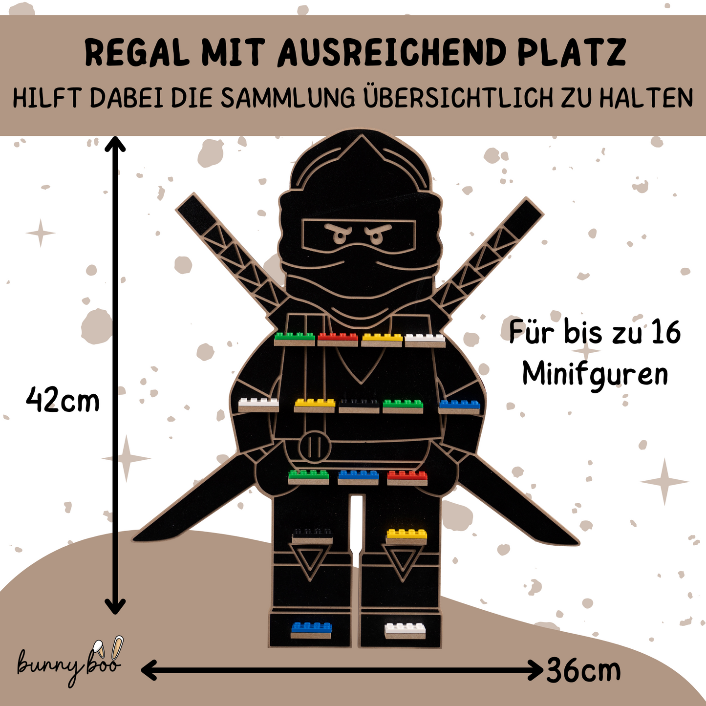 Wandregal für Lego Minifiguren