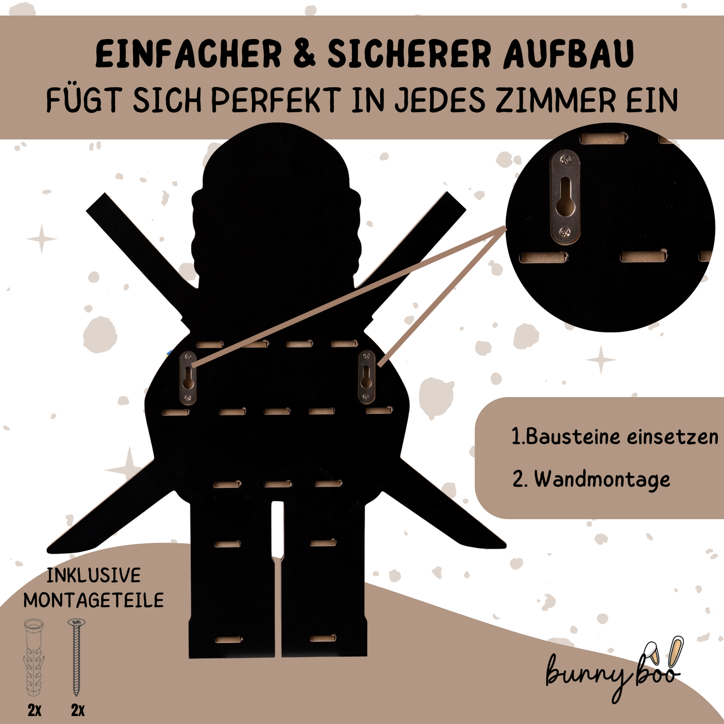Wandregal für Lego Minifiguren