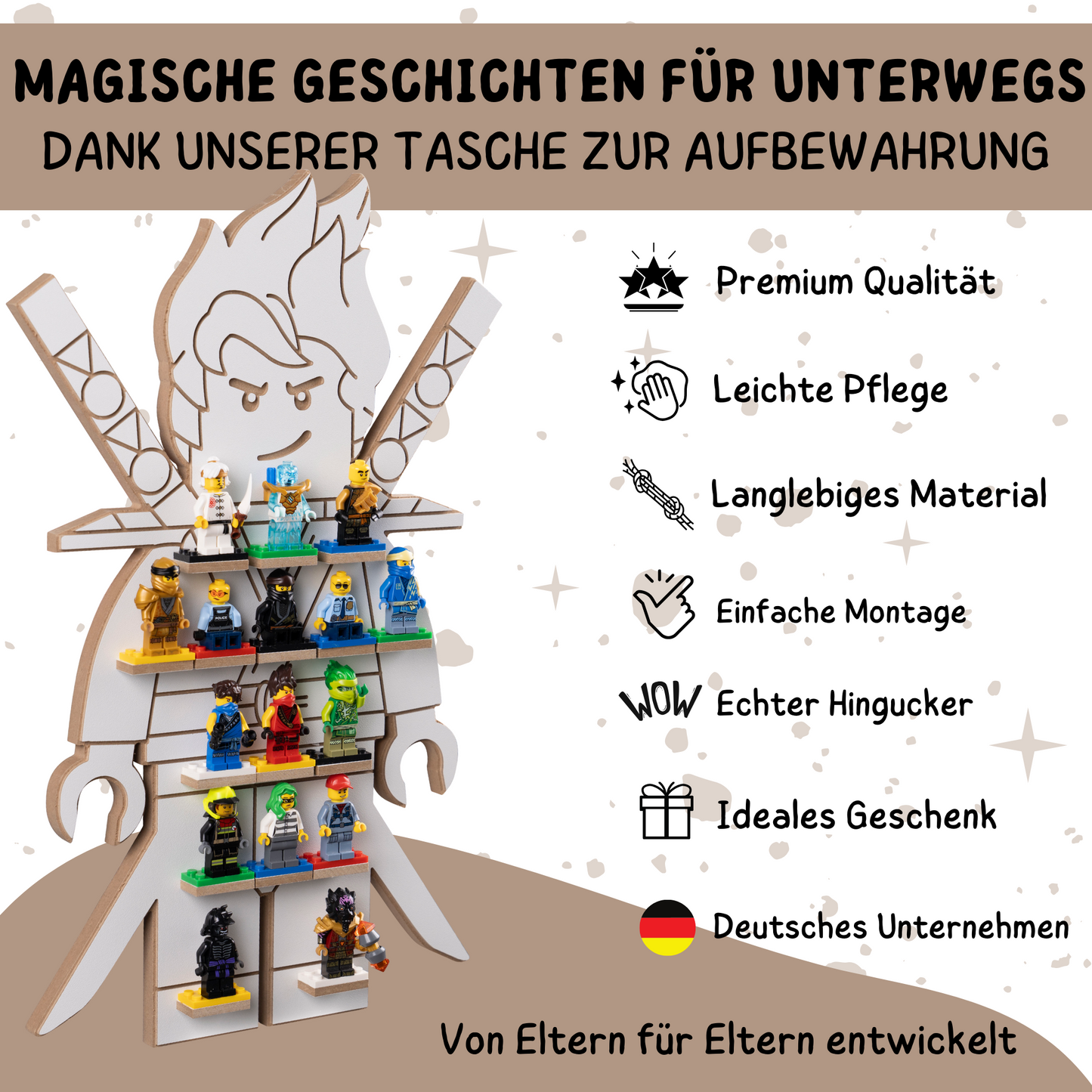 Wandregal für Lego Minifiguren