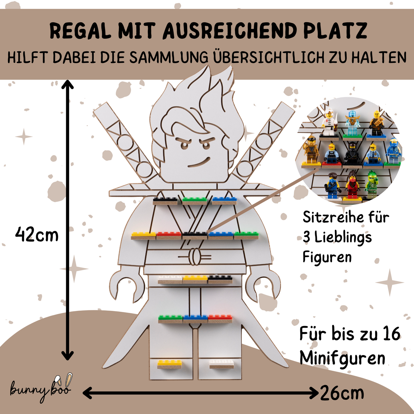 Wandregal für Lego Minifiguren