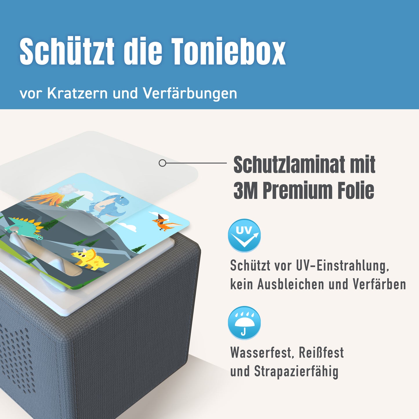Toniebox Schutzfolie - Dino